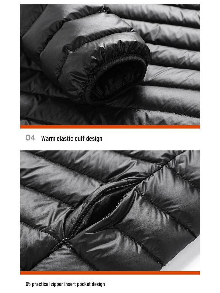 Мужская легкая хлопковая куртка с капюшоном в корейском стиле - Молодежная короткая верхняя одежда большого размера