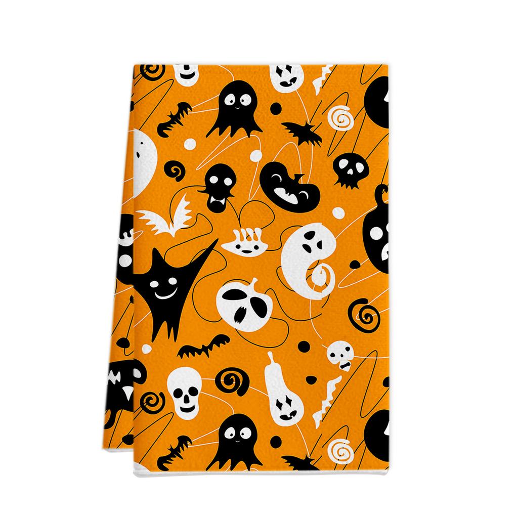 Halloween Towel Ornament Gift Microfiber Printing Kitchen Towel Special Dish Towel Rag