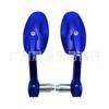 Aluminum CNC Oval Handlebar Rearview Mirror Honda CBR1000RR Kawasaki Z650 Z600 Motorcycle Touring Blue