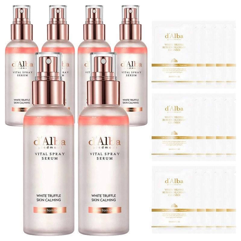 Набор: d'Alba White Truffle Vital Spray Serum 100 мл x 2 шт. + Мягкий кислотный гель для умывания 15 мл, 100 мл x 2 диска, 3 шт.