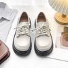 Retro Small Leather Shoes Women's British Style Platform Shoes Muffin Single Shoes Japanese Jk Shoes College Style Big Head Shoes Spring and Autumn V