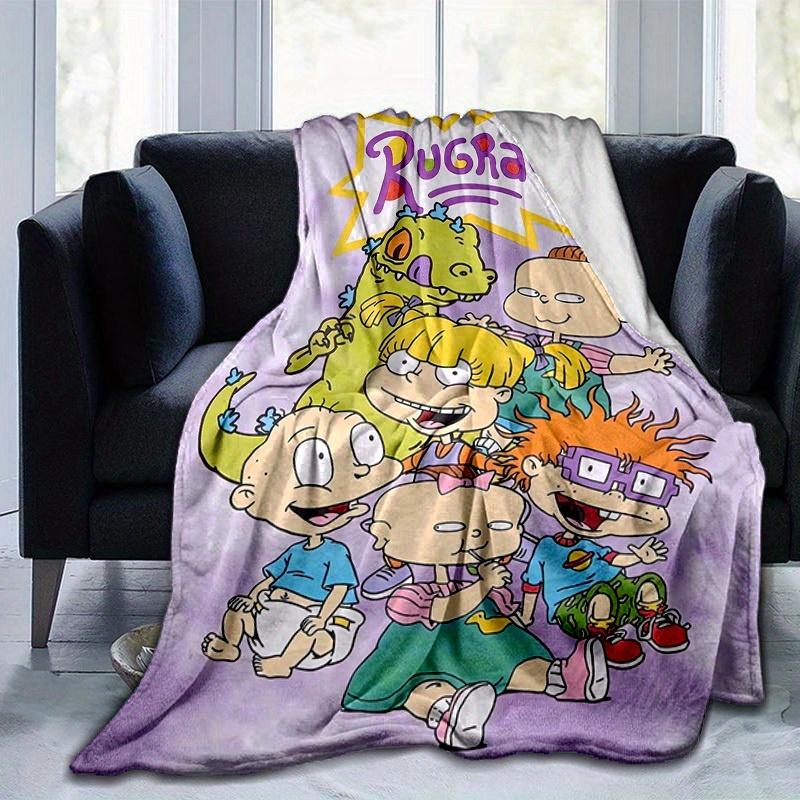 1pc Rugrats Home Decor Blanket: A Cozy Flannel Throw for Bedroom, Living Room, Travel, Camping, Car, Beach, Office Naps, Perfect Gift, Ideal Outdoor R