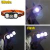 LED Headlight COB Dual Light Source 3 Gears Adjustable USB Rechargeable Head-mounted Flashlight Outdoor Lighting Searchlight