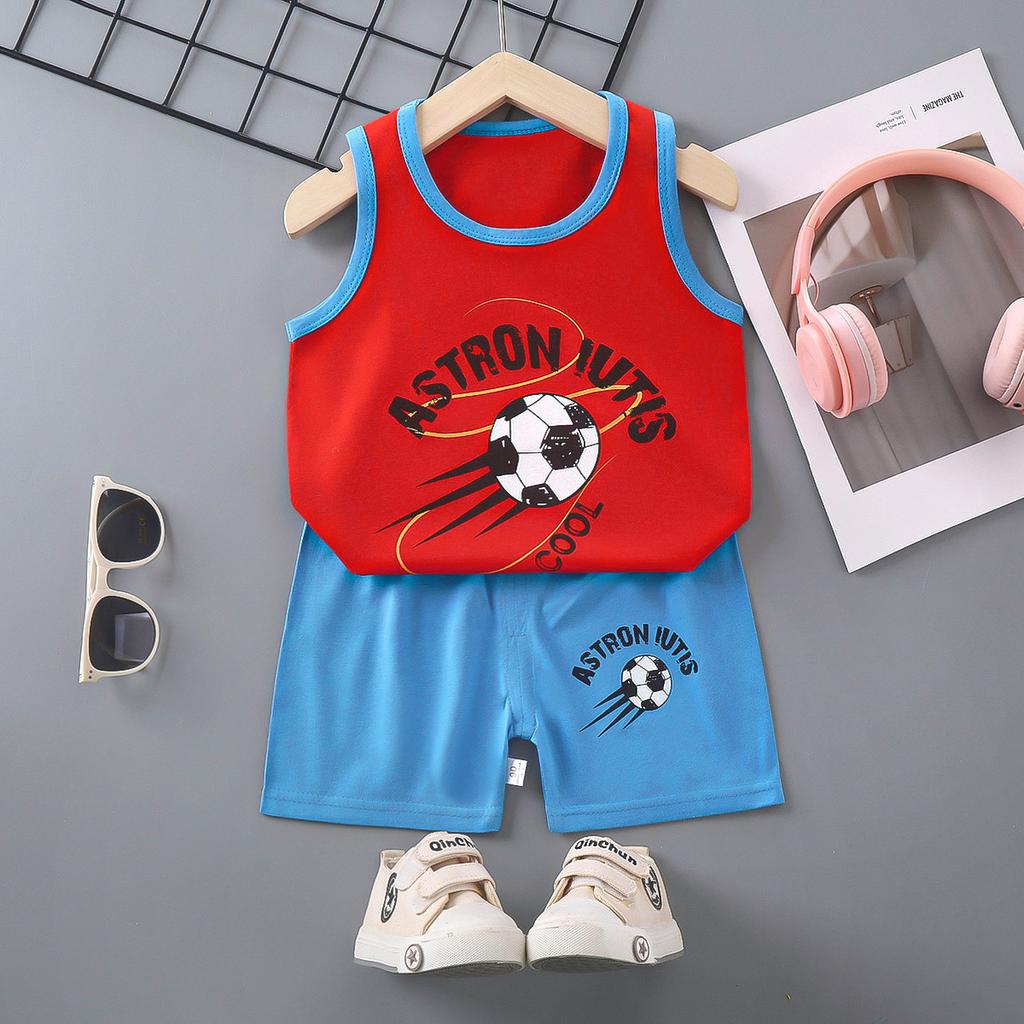 Children's Cotton Vest Set Summer Leisure Set for Boys and Girls