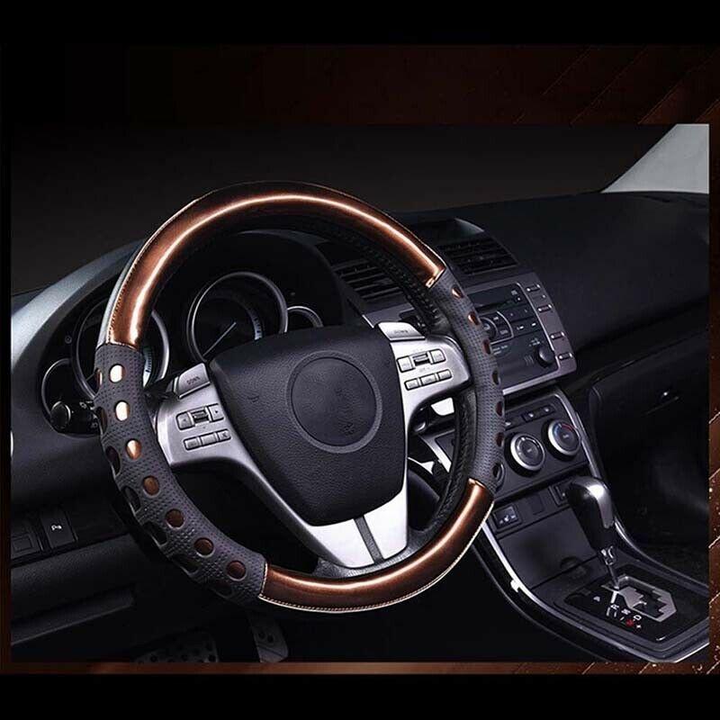 5 Colors 15\ High-Grade Durable Leatherette Material And Slip Resistance Car Auto Universal Steering Wheel Cover