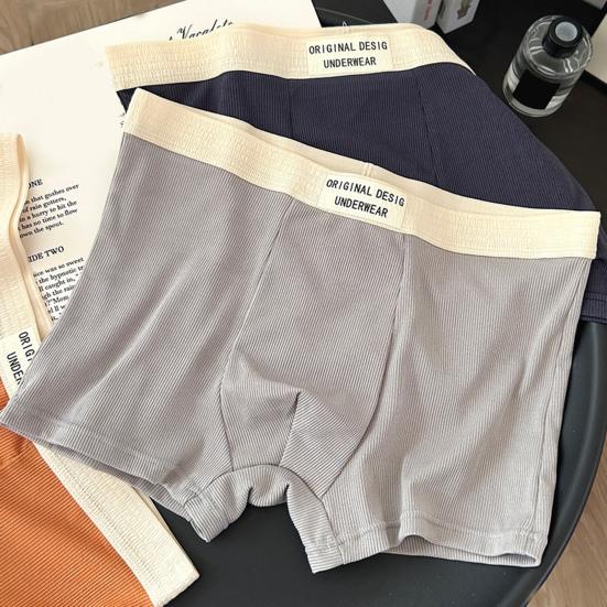 Мужское нижнее белье боксеры средней посадки, шорты с высокой эластичностью, трусы с принтом букв, U-образные, дышащее нижнее белье для повседневной носки