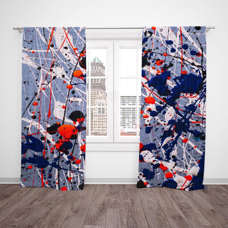 Чернила туя - Штора с HD-печатью - Полиэстер - Подходит для спальни, гостиной, кабинета (настраиваемый)