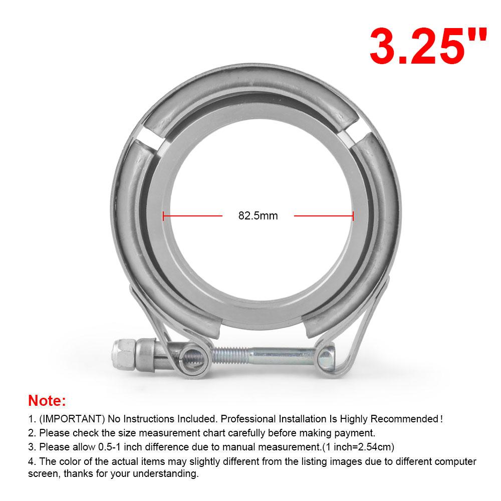 SUS 304 Upgraded Exhaust V Band Clamp Iron Flange Kit Male and Female Flange 2''/2.25''/2.5''/2.75''/3''/3.25''/3.5''/3.75''/4''