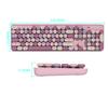 Wireless keyboard and mouse set Rose powder 2.4G retro cute keyboard and mouse one-piece set Girls high-value keyboard