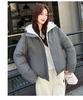 Women's winter short cotton-padded clothes with large twill, hooded on both sides, loose version, to undertake orders from large and small customers