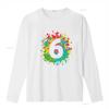 Womens 6Th Birthday T Shirt For Girls Boys 6 Paint Splashes Black 2XL vintage Washed graphic Comfortable Unisex Stretched