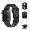 KALEBOL Silicone Watch Band for Huawei Watch Fit 4 Pro/Fit 4/Fit 3 Reverse Buckle Wrist Strap