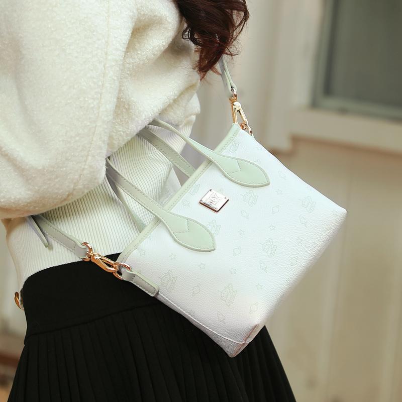 Disney Toy Story Tote Bag Cute Versatile Shoulder PU Handbag Women bags Pink Green BMK-73228