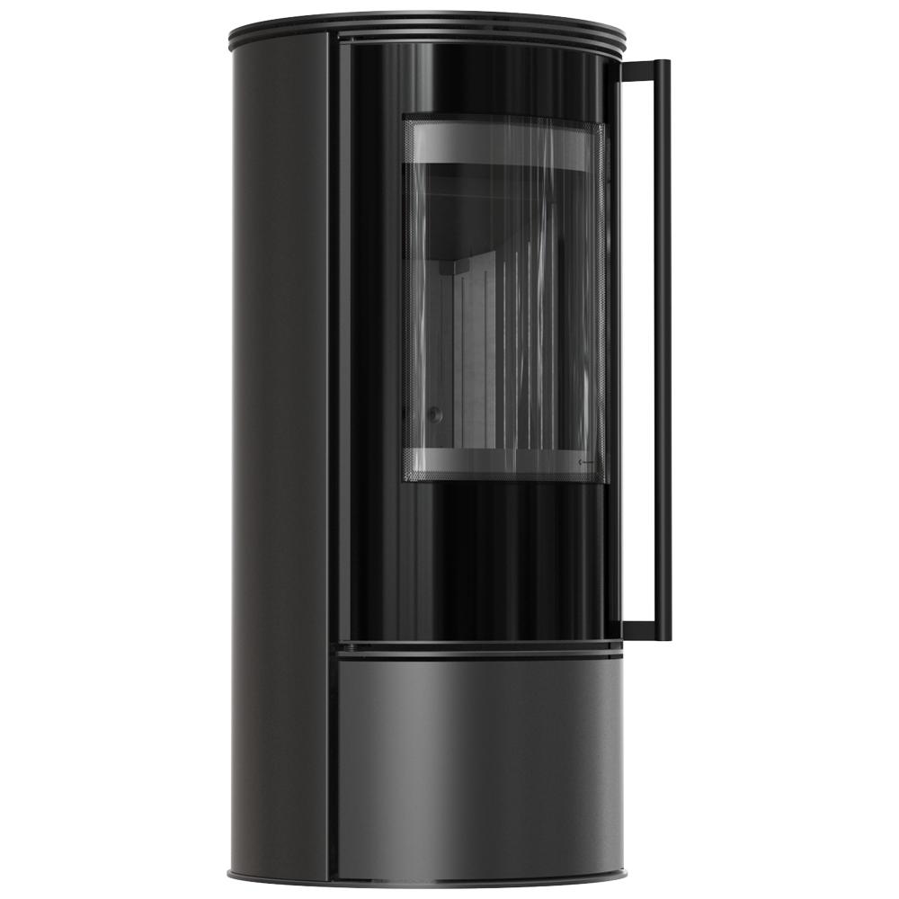Freestanding steel stove KOZA SKADI with black thermotec and closing mechanism