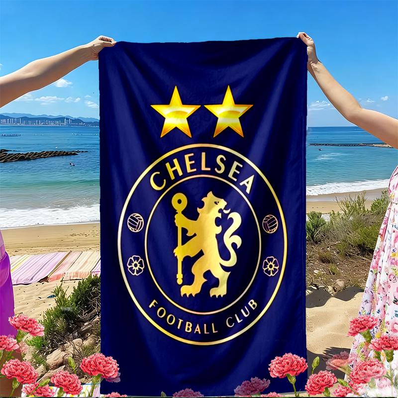 Chelsea F.C Print Beach Towel, Versatile Lightweight Absorbent Beach Towel for Pool Surf Yoga Bathroom, Perfect Birthday Holiday Gift