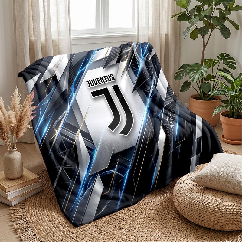 Juventus FC Theme blanket Soft Flannel Blanket Plush Throw Blanket Cozy Sofa Bed Blanket for Home Decor