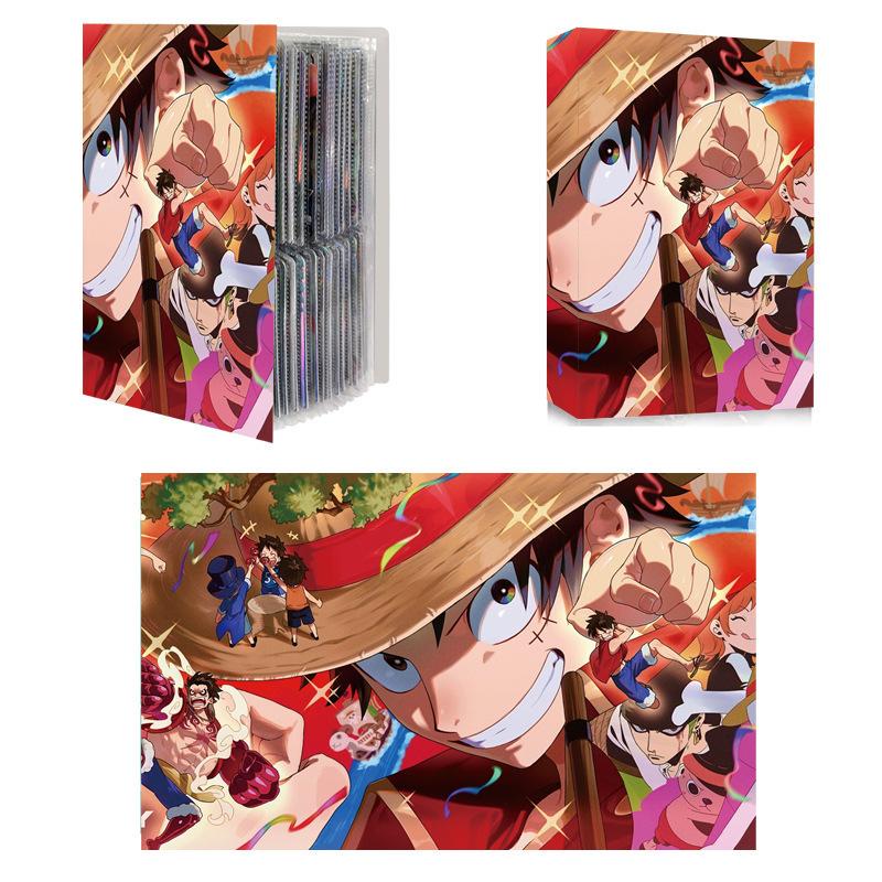 3 Inch 4-Pocket Card Binder, One Piece Anime Card Collection Album, A5 Trading Card Holder, Holds 240 Cards