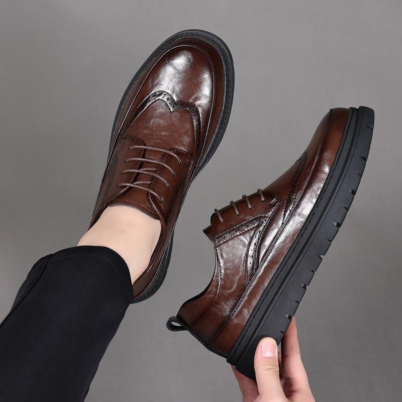 Модные коричневые мужские туфли, дизайнерские итальянские кожаные туфли, мужские роскошные повседневные деловые оксфордские броги, туфли для мужчин, мокасины