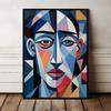 Picasso Poster Geometric Portrait In Frame
