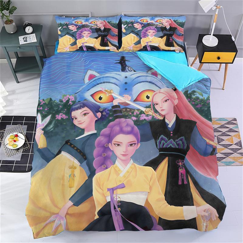 Print Girl Fans kp op Duvet Cover Pillowcase W onder-Girls Bedding Set Home Bedroom Decor for Youth 2/3pcs Twin Full Size