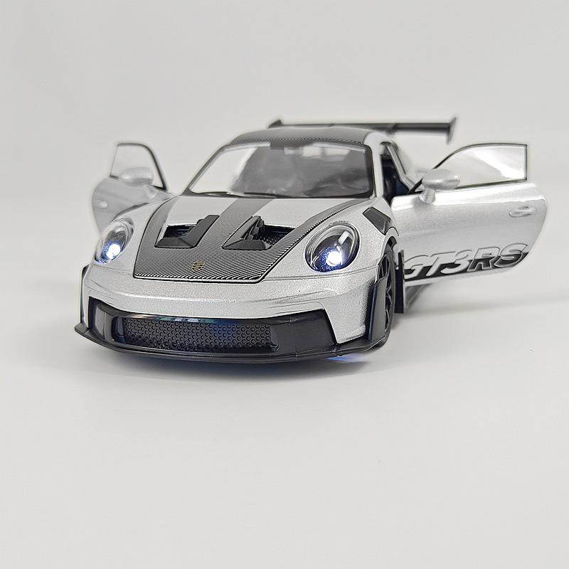 JCJ-24552 Модель суперкара 911 GT3 RS из сплава со звуком и светом (механизм инерционного движения)
