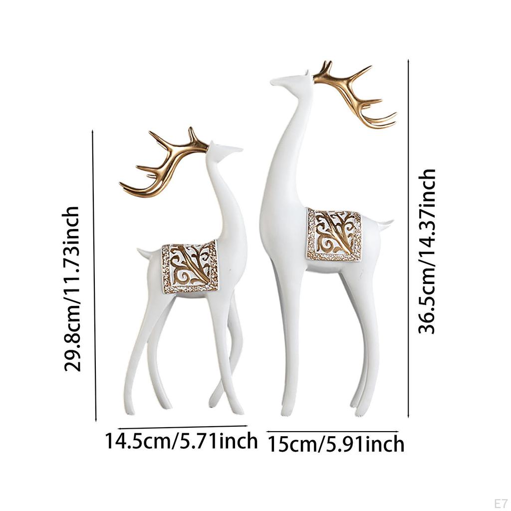 2 шт. Скульптуры оленей, декоративные фигурки, современные креативные статуи животных, настольные украшения для