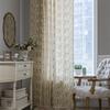 Luxury Striped Linen-Cotton Curtains - Hand-Knotted Tassel Valance for Boutique Kitchens & Bay Windows Certified Semi-Sheer Light Diffusion Panels
