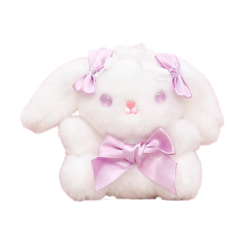 Adorable Plush Toy Lolita Rabbit Doll With Soft Short Fur Perfect Gift For Girls
