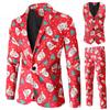 Men’s Suit Slim 3-Piece Suit Blazers Business Wedding Party Jacket Coat Vest& Pants