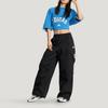 adidas Женские спортивно-повседневные брюки прямого кроя с широкими штанинами, тканые, свободные KW0682