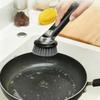 Креативная кухонная щетка для сковороды, очиститель с дозатором, нажимной дозатор очистителя для посуды, щетка с дозатором мыла, нескользящая