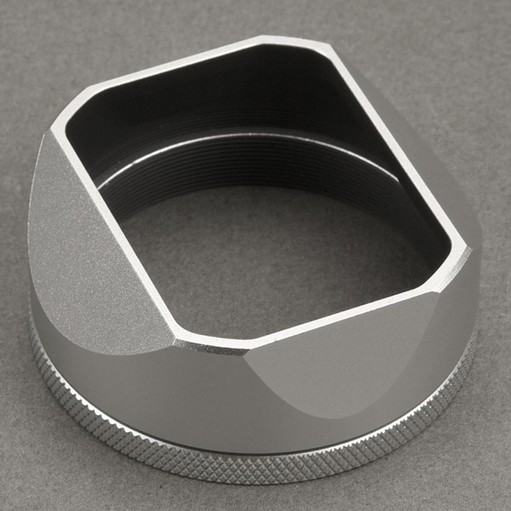 С адаптерным кольцом 49 мм Квадратная металлическая бленда Серебристая квадратная металлическая бленда для камеры Fujifilm Fuji X100VI X100V