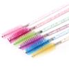 50Pcs Disposable Eyelash Brush With  Rod Eyebrow Comb Makeup Brush