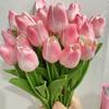 10Pcs Tulip Flowers Artificial Tulip Bouquet PE Foam Fake Flower for Wedding Ceremony Decor Home Garden Bouquet Decorations