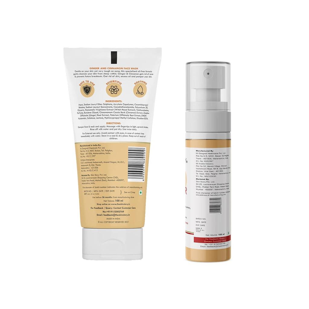 The Skin Story Уход за прыщами Duo (Очищающее средство для лица + тоник)