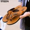 Fashion Outdoor Beach Shoes Slippers Simple Pinch Flip Flops Men's Sandals Handmade Shoes