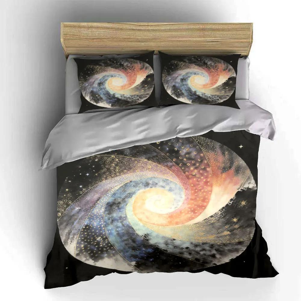 "Galaxy Spiral Art Decor Set" Soft Comfortable Duvet Cover Bedding Set Included 1*Duvet Cover & 2*Pillowcases, gift