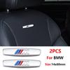 Car Seat Emblem 3D Metal Clips Console Badge Interior Decoration Sticker Styling Accessories For BMW M E46 E90 F30 G20 X1 X2 X3 E111