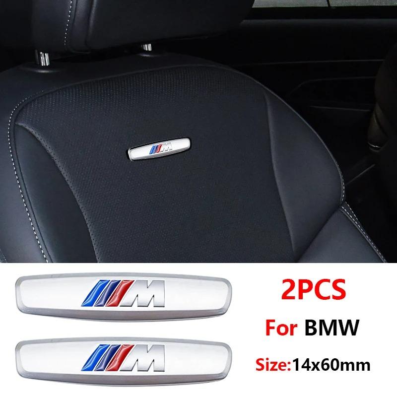 Car Seat Emblem 3D Metal Clips Console Badge Interior Decoration Sticker Styling Accessories For BMW M E46 E90 F30 G20 X1 X2 X3 E111