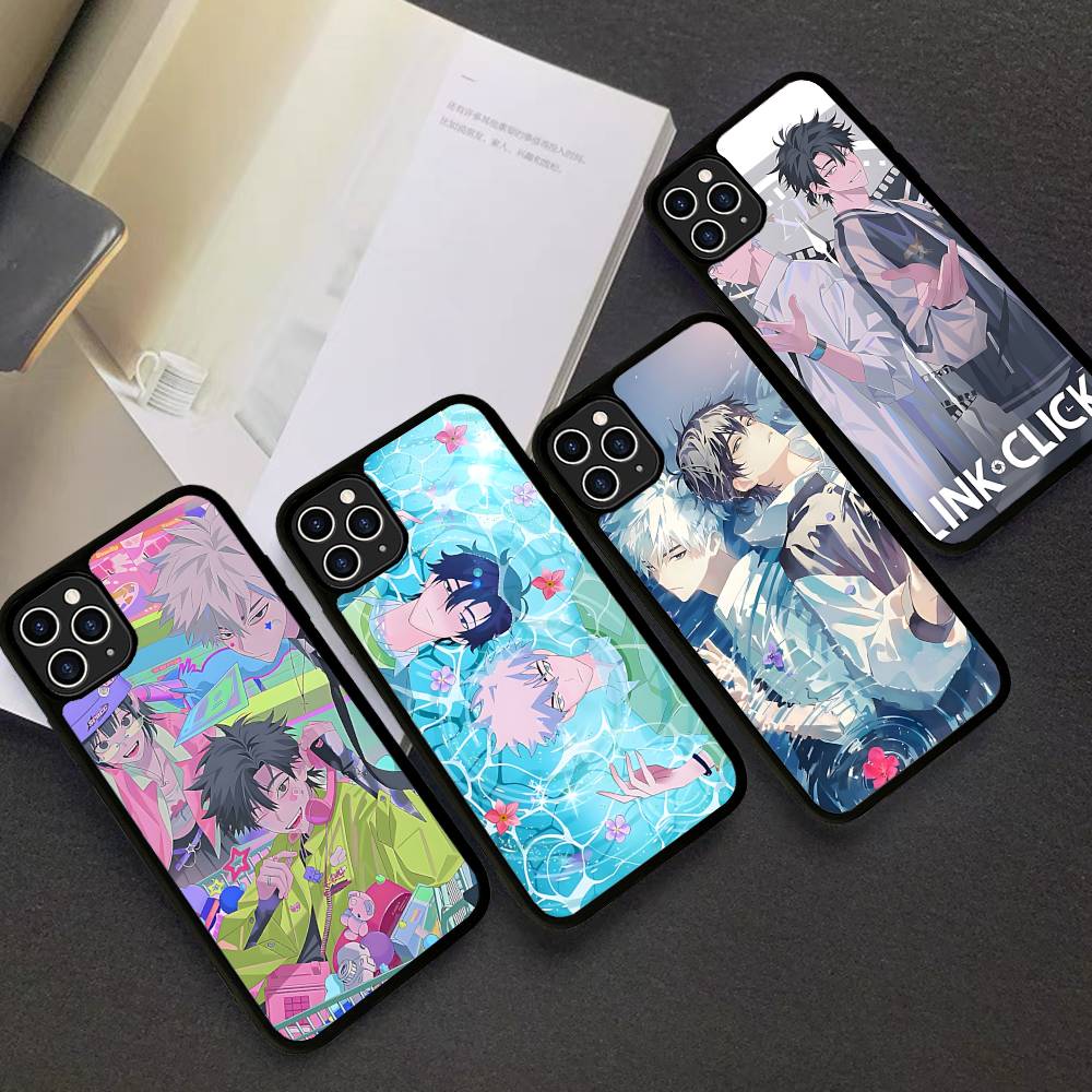 Чехол для телефона Healing Anime L-Link C-Click PC+TPU для IPhone 17 16 15 14 13 12 11 Pro Max Plus Милый Мультяшный Чехол