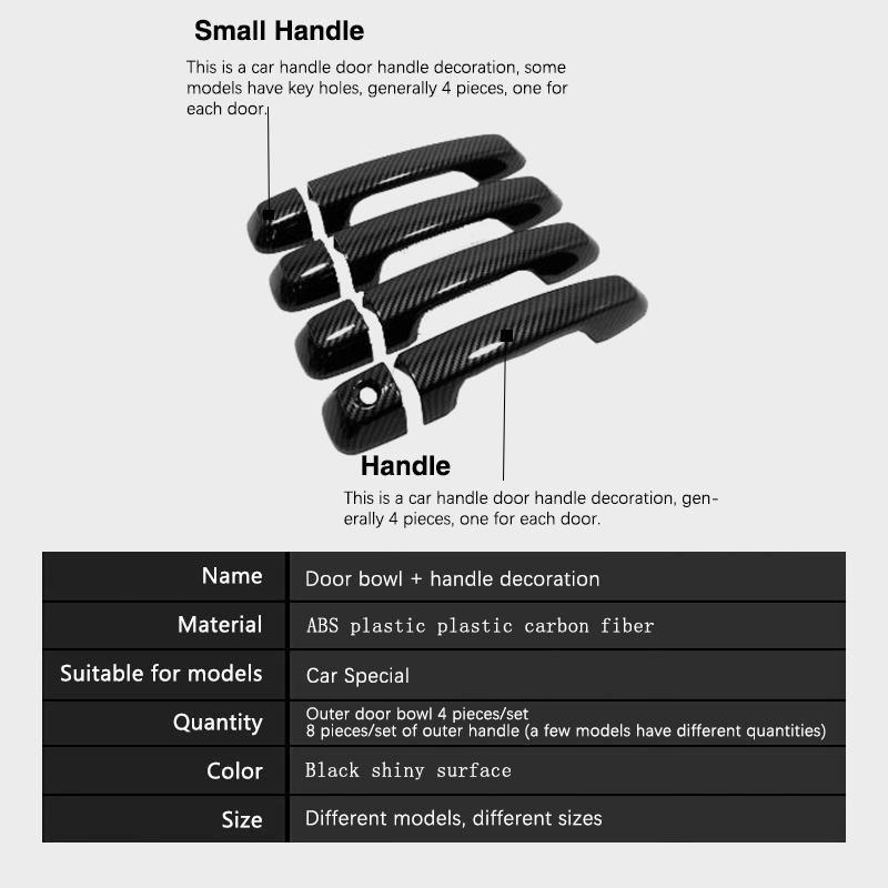 Carbon Fiber Door Handle Cover for Toyota 4Runner 4 Runner N280 2010~ Car External Accessories Styling Stickers Trim 2010