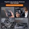 Metal Bumper Case for Samsung Galaxy Z Fold 8 with 360° Rotating Magnetic Ring Stand Frameless Shells Slim Shockproof Cover