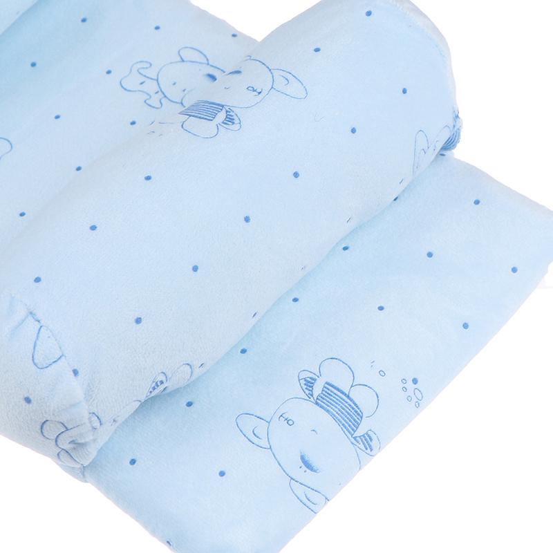 Infant Cotton Soft Pillow Prevent Flat Head Anti Roll Cushion Sleeping Support