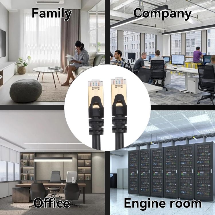Manufacturer Flexible Use 40Gbps CAT8 FFTP PVC Dual-shielded Eco-Friendly USB C-Type C Mfi Data Cable
