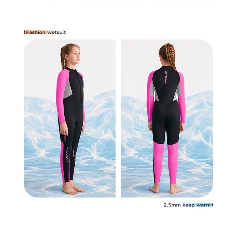 Kids 2.5mm Full Wetsuit Snorkeling Diving Surfing Swimming Warm Thermal Long Sleeve Neoprene Suit Girls