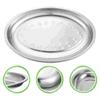 26cm Stainless Steel Oval Sizzle Platter Serving Platter Appetizer Dinner Plate Dishes For Home Restaurant