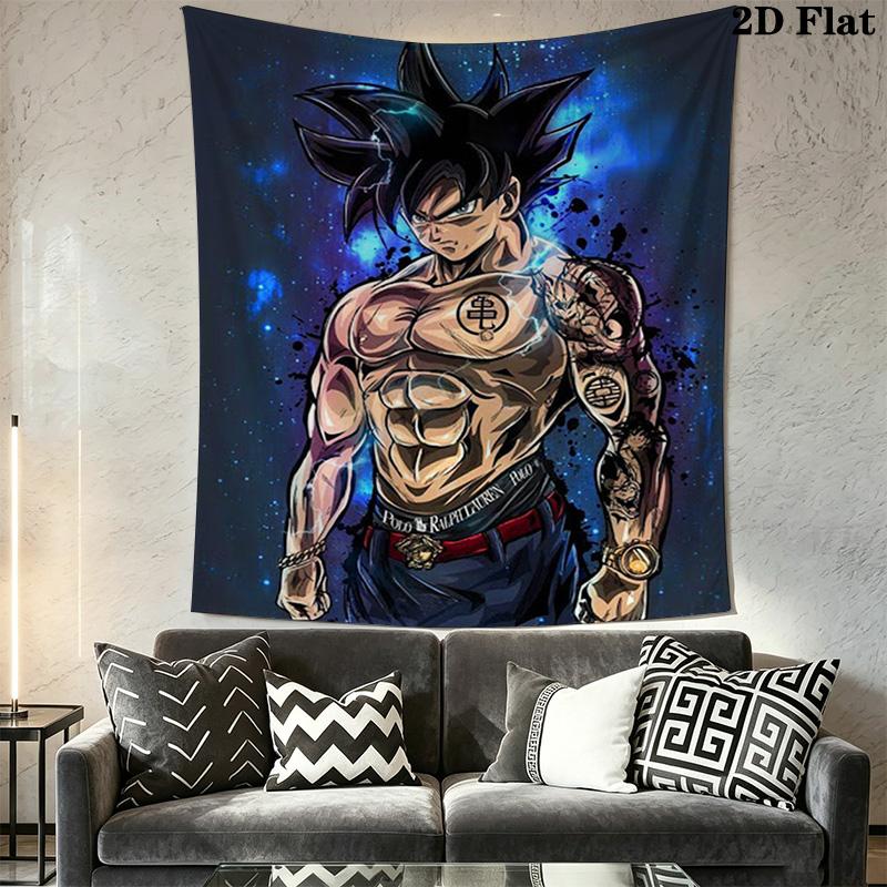 Super Saiyan God Goku Vegeta Tapestry Background Cloth Fashion Print Atmospheric Background Cloth Background Wall Hanging Cloth Work Of Art