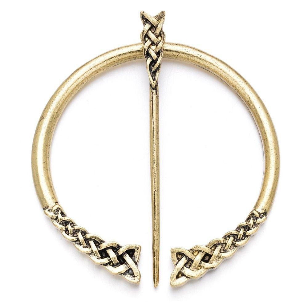 Серебряная/Золотая Викингская Брошь Модная Бижутерия Булавка для Шарфа Винтажная Булавка для Плаща Мужская/Женская