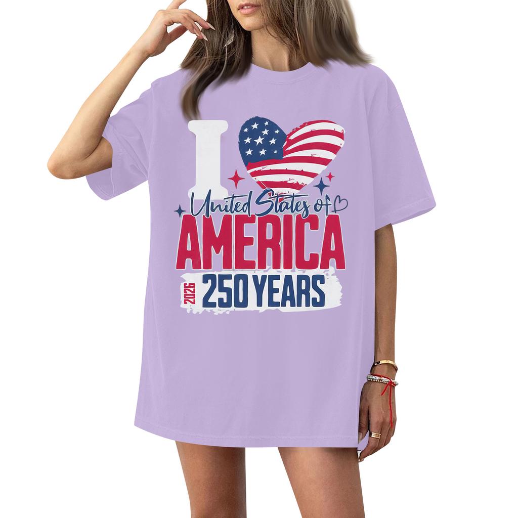 Женская футболка с круглым вырезом и короткими рукавами с принтом