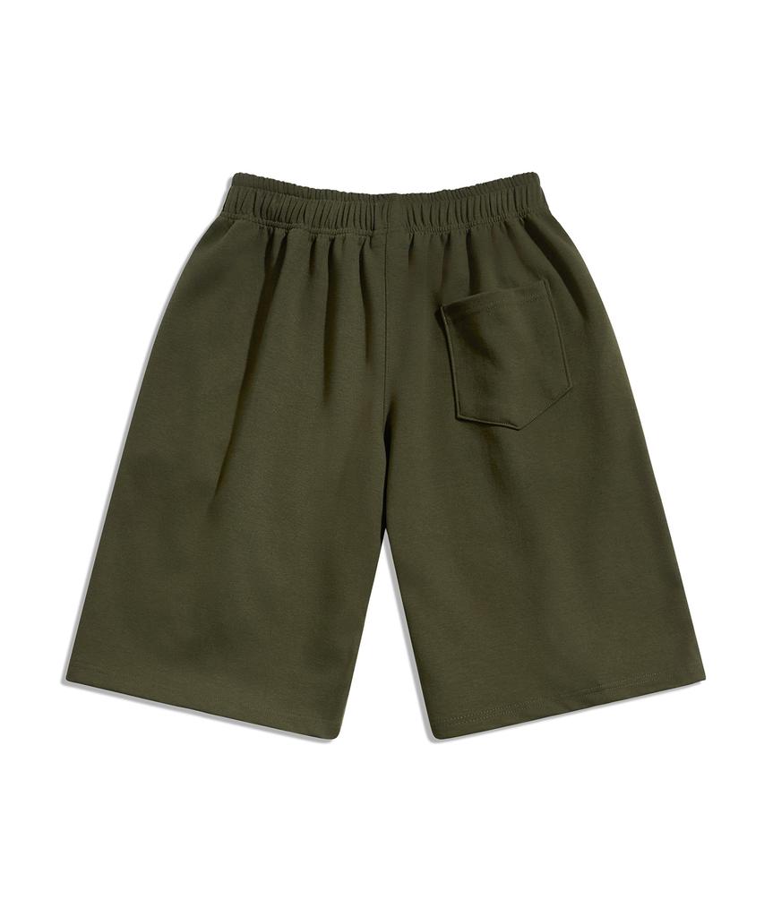 MINIMALPROJECT Minimal Embroidered Logo Wide Half Pants Msp305 [Khaki]